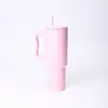 ¡Wow, asa de tercera generación hecha a medida, taza térmica de acero inoxidable de gran capacidad de 40 oz, portátil con pajita, perfecta para usar en el coche