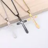 Moda Europea y Americana Colgante de Cruz de Acero Inoxidable Collar Unisex Joyería Cruz Hueca
