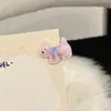 Presilha Fofa de Cabelo Xadrez de Cachorrinho Estilo Coreano com Franja Lateral Doce para Meninas, Acessório de Cabelo Versátil de Bico de Pato