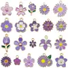 20 Estilos de Flor Blanca Lirio Cinco Pétalos Colgantes de Aleación Accesorios para Pulsera Llavero DIY