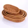 A1744 Cesta Retangular para Pão de Rattan Sintético Cesta de Rattan Cesta Trançada Cesta de Armazenamento Cesta de Armazenamento de Plástico Armazenamento
