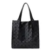 Bolsa Original de por Vida para Mujer Bolsa Acolchada Geométrica Edición Limitada Caja Cuadrada Mágica Grande Bolso Tote de 8 Compartimentos Bolso de Mano Versátil para Mujer