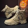 Explosiones moda exterior botas martin talla grande cuatro estaciones tela botas de hombre patrón camuflaje forro polar botas gruesas al por mayor