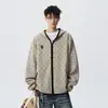 Sudadera con capucha de estilo coreano, puntos dulces, para mujer, corte holgado, ribete negro, bordada, con cremallera, informal, prenda exterior versátil para primavera y otoño