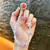 Cadena para teléfono móvil de cristal de mariposa creativa llavero colgante de muñeca sentido alto aleación pesada accesorios para bolso regalo venta al por mayor