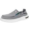 2026 Nuevo Modelo 7819 Estilo Británico Transpirables Sin Cordones Caña Baja Zapatos Casuales de Lona para Hombre