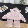 Conjunto de Ropa de Otoño para Niñas, Nuevo Elegante Conjunto de Dos Piezas con Sudadera con Capucha de Manga Larga para Bebés, Primavera y Otoño 2026, Venta al por Mayor