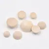 Accesorios para Joyería DIY 15-30mm Color Madera Natural Perlas de Madera Semiredondas Perlas de Madera Semiesféricas Perlas Sueltas de Madera