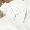 Collar de amor sencillo de estilo japonés y coreano, cadena de clavícula con astas cruzadas, flor, perla y colgante de latido de corazón de celebridad cibernética.