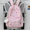 Mochila de alto valor, gran capacidad, estilo coreano, para estudiantes de primaria, verano, estampado de estrellas, mochila de doble hombro, estilo ins, mochila pequeña y fresca