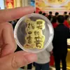 Adesivo de celular estilo Shuibei em ouro puro 999 com motivos de dinheiro e ovelhas, acessório criativo para atrair clientes, brindes no atacado