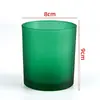 Taza de Vela de Aromaterapia de Fábrica Contenedor de Vela de Vidrio de Color Adornos Decorativos Románticos para Interiores Taza de Portavelas Casera para Bricolaje