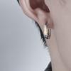 Aretes Chapados en Oro Hombres Plata de Ley Sensación Voluminosa Atractivo Lujo Ligero Diseño Simple Sentido Nicho Chapado Oro K Clavo de Oreja de Plata para Hombres