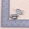 Colgante de Cara Sonriente de Plata Antigua para Labios DIY Diseño de Moda Joyería de Aleación Pulsera Collar Colgante Accesorios Decorativos para Joyería