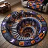 Alfombra redonda decorativa de Halloween para dormitorio y sala de estar, resistente a la suciedad, nuevo artículo popular de venta cruzada para Amazon y Temu