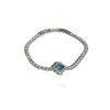 Pulsera Fresca y Elegante de Zirconia Azul Marino, Pulsera Exquisita y Lujosa de Gama Alta, Nuevo Accesorio Versátil para la Mano de Moda de Verano 2026