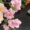 Flor artificial de 5 cabezas, rosa de té, rosa de nieve, flor artificial para boda, salón de bodas, accesorios florales para hotel, venta al por mayor floral