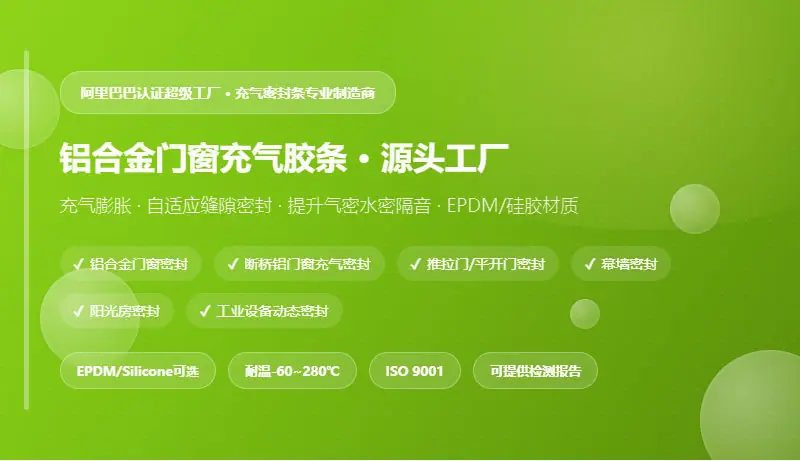 方形圆形门窗框非标充气密封条定制厂家