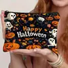 Transfronterizo Temu Amazon Calabaza Oscura de Halloween Bruja Bolsa de Maquillaje de Gran Capacidad Almacenamiento Neceser Bolso de Mano