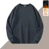 Sudadera con cuello redondo y forro polar para hombre, marca de moda de otoño e invierno, prenda interior versátil holgada de manga larga, atuendo unisex para pareja, top para estudiante
