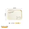 Bandeja Grande Estilo Creme Doméstica Retangular para Xícara de Chá Copo de Água Bandeja de Chá Grau Alimentício Jardim de Infância Prato para Pão Lanche