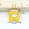 Colgantes de Joyería Esmaltada de Aleación Lindos Dibujos Animados Ropa de Bebé Biberón Pie de Bebé Accesorios para Pulsera Collar Colgante
