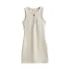 3464- Saia Sexy Estilo Europeu Justa ao Corpo 2026 Primavera/Verão Novo Vestido Colete Emagrecedor Acinturado Feminino