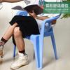 Silla de Plástico para Exteriores Silla Reclinable para Adultos Sillón para el Hogar Silla de Comedor para Restaurante Mercado Nocturno Barbacoa Puesto de Comida Silla de Playa