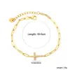 Pulseira de Corrente de Metal da Moda Mais Vendida Transfronteiriça para Mulheres, Pulseira de Clipe de Papel de Aço Inoxidável de Alto Padrão de Nicho no Atacado