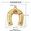 Hebilla de Herradura Corazón Dados Cruzados Colgante DIY Acero Inoxidable Collar Sol Estrella de Cinco Puntas para Mujer Joyería de Acero de Titanio Colgante