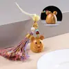 Cadena para Teléfono Móvil de Signo Zodiacal de Sándalo Colgante para Bolso de Coche Llavero de Animal Pequeño Colgante Accesorios de Borla de Colores