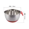 Tigela de Mistura Espessa de Aço Inoxidável 304, Tigela de Salada, Tigela de Assar com Tampa Anti-Salpicos, Base de Silicone Antiderrapante, Alça e Escala