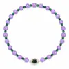 Nuevo Conjunto de Collar, Pendientes y Anillo con Diseño Nacional Estilo Chino, Moderno y Sencillo Elegante en Color Violeta