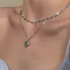 "Corazón de Océano Dulce y Fresco" Collar Gargantilla para Mujer, Cadena de Clavícula Multicapa, Tendencia de Collar Sexy de Alta Gama