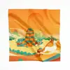 Lenço Feminino Quadrado Pequeno Estilo Chinês Clássico Retro Elegante Personalizado com Padrão de Logo Impresso