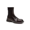 Botas cortas elásticas de comercio exterior transfronterizas para otoño e invierno, versátiles de punta redonda, tacón grueso, suela suave, botas negras adelgazantes para mujer, botas marrones de moda