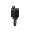 Tira de Luz Ambiental con Cable Retráctil Cargador de Coche Adecuado para Puerto de Encendedor de Cigarrillos de Coche Cargador de Carga Súper Rápida Cuatro en Uno