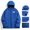 Chaqueta Estampada Personalizada Logo Otoño e Invierno Ropa de Trabajo Impermeable Ropa de Trabajo Cortavientos Chaqueta Exterior para Grupo Chaqueta Corporativa
