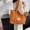 Bolsa de Tela de Terciopelo de Gran Capacidad para Mujer 2021 Nueva Estudiantes Universitarias Hombro Mano Llevar Bolsa Grande Bolsa para Viajar Bolso de Mano Bolso Tote