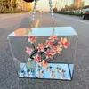 Caja de Regalo de Dinero de Acrílico Transparente, Caja Cuadrada para Flores, Caja DIY 520 Día de San Valentín, Personalización de Caja de Regalo de Dinero