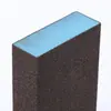 Bloco Lixador Esponja Azul de Quatro Lados para Marcenaria Móveis Superfície de Tinta Polimento Lixa Polimento Bloco Lixador Esponja de Corindo Marrom