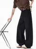 Pantalones casuales de pierna ancha, extralargos para hombres altos, pantalones de traje blancos, pantalones de verano para hombre con caída, pierna recta, ligeramente acampanados, corte curvo