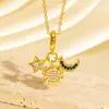 Colar Cruzado Novo Estilo Luxo Leve Esmalte Gota Diamante Cravejado Coração Futebol Flor Nicho Alto Padrão Versátil Corrente para Suéter DIY