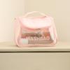 Bolsa de aseo transparente semicircular bolsa de almacenamiento Viaje gran capacidad simple impermeable almacenamiento bolsa de aseo