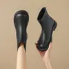 Botines retro ZHR para mujer, nueva colección otoño 2026, botines negros estilo británico ajustados, de suela plana, cómodos de llevar, botines Martin