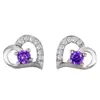 Brincos de Diamante em Formato de Coração Pêssego Quente Kaiwei Moda Coreana Coração Moda Joias Tremella Brincos de Zircônia em Formato de Coração