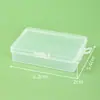 Filme de cartão caixa quadrada caixa plástica retangular transparente contas de arroz fio dental caixa de embalagem de produto pequeno material caixa de armazenamento de pulseira