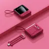 Linda Mini Batería Portátil de Alta Capacidad con Buen Aspecto y Gran Capacidad, Batería Portátil de 20000 mAh con Cable Integrado, Venta al por Mayor