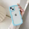 Funda popular para teléfono 2 en 1 con patrón ondulado, adecuada para Apple 18PROMAX, moderna 16/15, transparente y a prueba de golpes 11