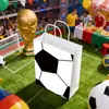Sacola de Presente Copa do Mundo de Futebol Sacola de Papel para Embalagem de Presente de Festa Esportiva Sacola Tote de Papel Kraft para Embalagem de Roupas